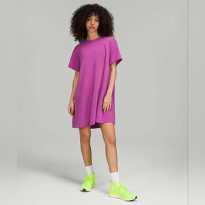 Lululemon All Yours Softstreme T-Shirt Dress - Vivid Plum